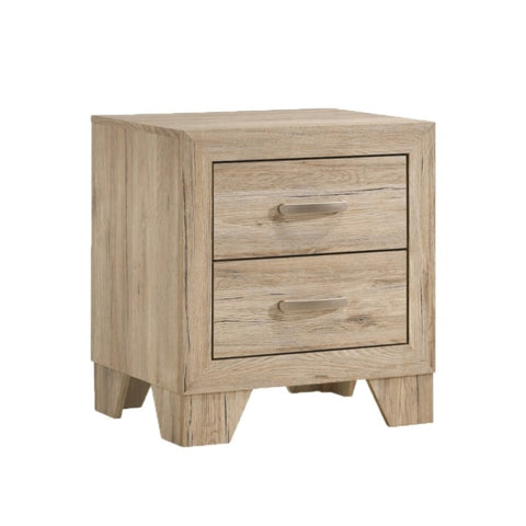 ZUN 2 Drawers PB Nightstand in Natural Finish B016P256426