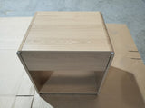 Mid-century modern bedside set, 2 pieces, with storage drawers and open shelves, bedroom side W1706P465308