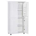 ZUN Tall and Wide Bathroom Floor Storage Cabinet, Bathroom Storage Unit, Freestanding Cabinet with 4 WF323345AAK