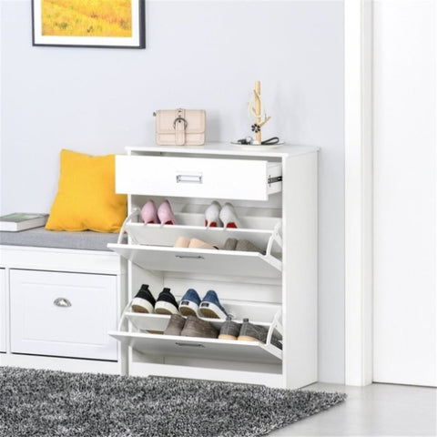 ZUN 3-Drawer Shoe Cabinet （Prohibited by WalMart） 29421405