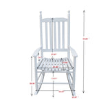 wooden porch rocker chair WHITE, without mat W49520605