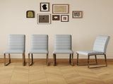 4-Pack - Heavy-duty chairs set 2.1" thick cushion, iron frame, perfect for home or office. Classic W2920P294514