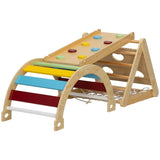 7 in 1 kids hiking triangle set with ramp and arched ladder 81695786