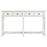 ZUN TREXM Console Table Sofa Table Easy Assembly with Two Storage Drawers and Bottom Shelf for Living WF191266AAK