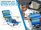 Folding Beach Chair Set of 2 for Adults, 4 Position Portable Backpack Foldable 58603294