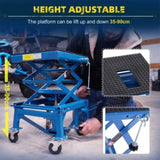 Hydraulic Motorcycle Scissor Jack Lift 300lbs Foot Step Wheels for Dirt Bikes 76130904
