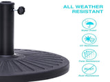 26.5 lbs Outdoor Patio Market Umbrella Base, Patio Umbrella Stand for Yard Garden Poolside in Black 85794920