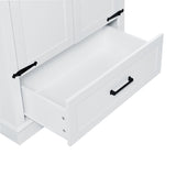 Tall Bathroom Storage Cabinet, Cabinet with Two Doors and One Drawer, Adjustable Shelf, MDF Board, 54458299