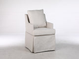 Upholstered Dining Chairs Set of 1, Modern Kitchen Chair Dining Room Chair with 4 Casters, Linen W3916P552438