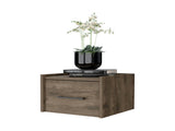 Dark Brown Wall-Mounted Floating Nightstand B062P175144