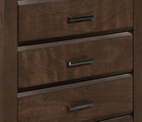 ZUN Espresso Finish 5 Drawers Chest 1pc Contemporary Bold Framing Wooden Bedroom Furniture B011P257336