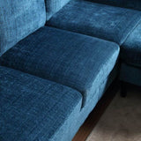 UNITED WE WIN Sofa for three, solid wood frame, Chenille fabric, side pocket, with two cup holders, W1568142739