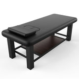 ZUN 80 Inches Wide -Beauty Salon Beauty Bed Modern Massage Bed - Black 10*10 square leg iron frame W1550136676