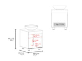 FM FURNITURE Loli Bathroom Vanity with Integrated Sink, White B128P293885