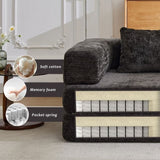 Compression Sofa,Convertible Floor Sofa Bed with Fixed-Shape Frame,Single Seater Boneless Modular 55534022