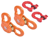 2Pcs Pack Snatch Block Towing Pulley w/ Shackle Heavy Duty Offroad Recovery Winch 10550946