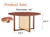 Chinese countryside retro solid wood round simple modern imitation rattan wooden W1151P154828
