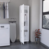 Laska 70" Tall Storage Cabinet Broom Closet with Broom Hangers,and Four Shelves B200P239805