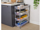 4 Tier Slim Basket Shelf in Clear 02289457