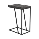 ZUN Rustic Grey and Sandy Black Rectangle Accent Table B062P153643