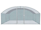 10 x 10 ft Large Metal Chicken Coop, Walk-in Poultry Cage Chicken Hen Run House with Waterproof 27105050
