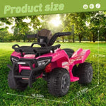 ZUN 6V Kids Ride-On ATV Car, Powered 4-Wheeler Quad w/ Music Horn USB MP3, 1.9 MPH Max Speed, Electric W2181P190017