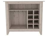 Bar- coffee cart 38" H, Kitchen or living room cabinet storage, 8 bottle racks, a central shelf B097133098