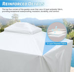 ZUN 12'x12' Gazebo Cover for Hardtop Gazebos, Outdoor Universal Winter Gazebo Cover with Sidewalls and W1859P226063