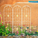 ZUN 2 Pack Metal Garden Trellis 86.7" x 19.7" Rustproof Trellis for Climbing Plants Outdoor Flower W1586P151261