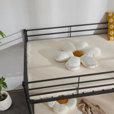 Twin Size Metal Bunk Bed for Kids Teens Adults, Heavy Duty Metal Bunk Bed with Ladder & Full-Length 72445538