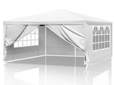 3 x 3m Four Sides Portable Home Use Waterproof Tent with Spiral Tubes White 70629289