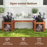 2-in-1 Outdoor Planter & Bench - Solid Wood Build, Waterproof Finish, Perfect for Potted 42903818