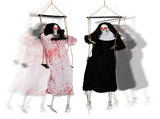Outdoor Halloween Decorations 2 Packs Hanging Ghosts Decor with Lighted Up Eyes and Horror Scream, 21689566