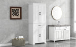 ZUN Bathroom Storage Cabinet with Doors and Drawer, Multiple Storage Space, Adjustable Shelf, White 47035858