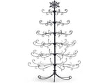 6ft Black PVC Iron Christmas with Snowflake Top - Everyday Decor 81753773