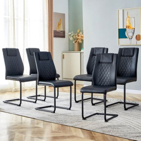 ZUN Artificial leather cushioned seats, dinings. Dining Room - Living Room Chair. Soft padded W1151112856