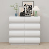 8 Drawer Dresser for Bedroom, White Dresser No Handle, Modern 8 Chest of Drawers with Wide Storage W757P235729