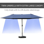 ZUN Outdoor beach umbrella/Double-Sided Market Umbrella （Prohibited by WalMart） 51516965