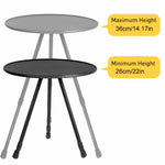 ZUN Outdoor camping round table, adjustable folding table, easy to carry, suitable for camping, BBQ, 47537072