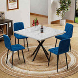Square Table, Mid Century Modern Square Table for 4-6 Person, Coffee Table for Kitchen W578P242961