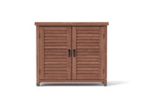 Potting Bench with Storage Cabinet and Metal Table Top for Outdoor Patio, Garden Furniture Wood 32240140