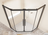Neo-Angle Sliding Shower Enclosure 36"x72", 1/4" Clear Tempered Glass Diamond Shaped Shower Door, W3048P469292