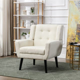 Modern Soft Linen Material Ergonomics Accent Chair Living Room Chair Bedroom Chair Home Chair With W67634082
