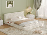 AirFrame Queen Bed Frame with adjustable Sliding Side Table, 8.7'' Cloud Upholstered Sponge Cushion, W1820P465972