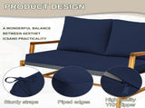 Outdoor Loveseat Cushion Set, 48 x 24 inch, Water Repellent Patio Furniture Cushions Replacement 41417926