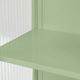 23.62"Glass Doors Modern Two-door Wall Cabinet with Featuring Two-tier Enclosed Storage, an Open W757143037