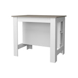 Kitchen Island Ada, Kitchen, Taupe / White B092P238715