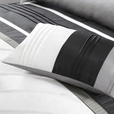 7 Piece Comforter Set Grey King B035128836