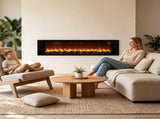 36" Recessed Electric Fireplace, 5 Levels Realistic Flame Effect, No Heat Decor Fireplace with 69282054