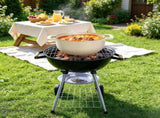 Cast iron 5QT cooking pot - ceramic white - comes with two silicone gloves - Enamel pot 06079080